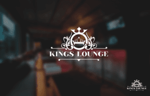 kings lounge logo mockup